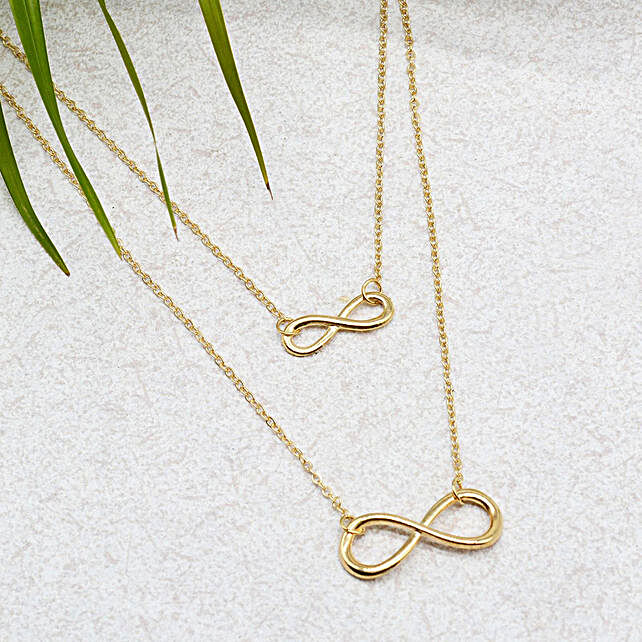 Buy/Send Layered Gold Infinity Necklace Online- FNP