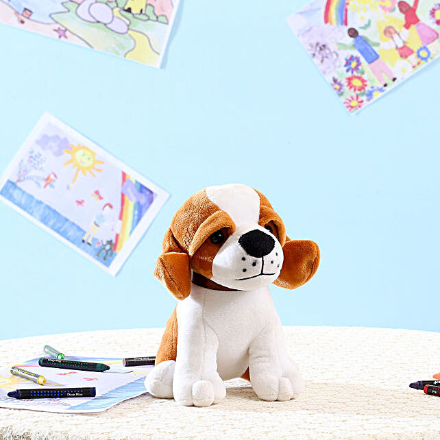 standing dog soft toy