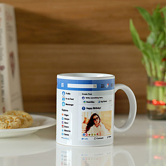 Personalised Facebook Birthday Mug