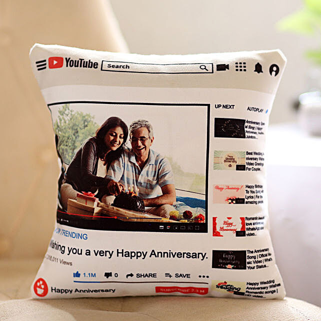 Personalized Anniversary YouTube Cushion