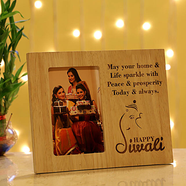 Buy/Send Diwali Wishes Personalised Photo Frame Online FNP