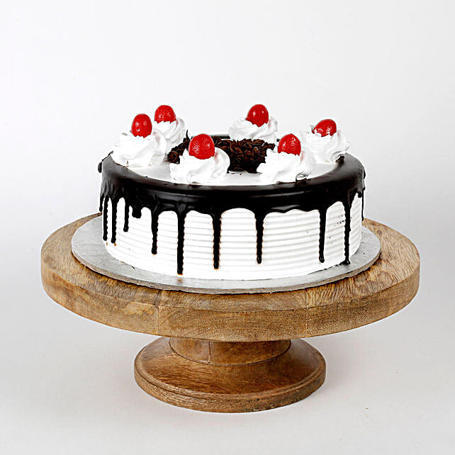 Buy Send 10 Pink Roses And Black Forest Cake Standard Online Ferns N Petals