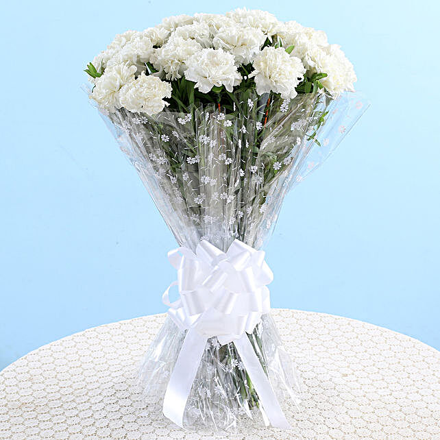 white carnations