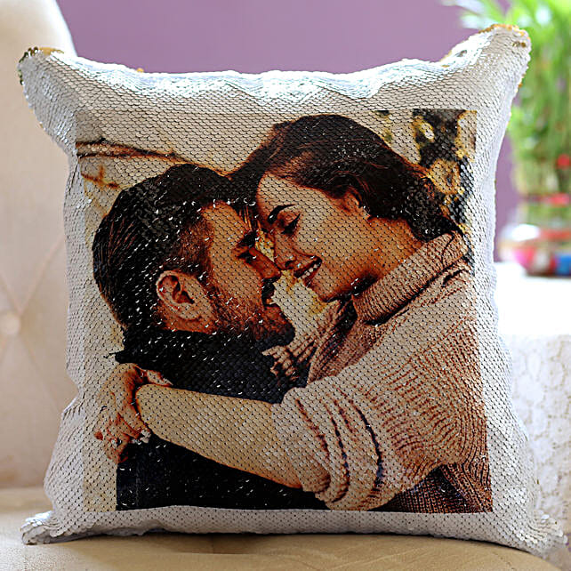 Sequin Pillow, Valentines Day Gifts for Her, Picture Pillow