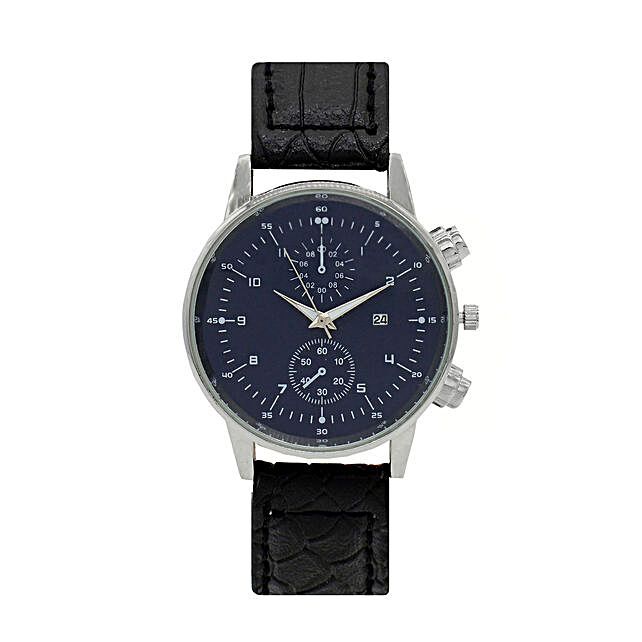 Buy/Send Chrono Blue Dial Watch Online- FNP