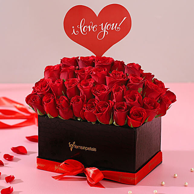 Buy Send I Love You Red Roses Box Online Ferns N Petals