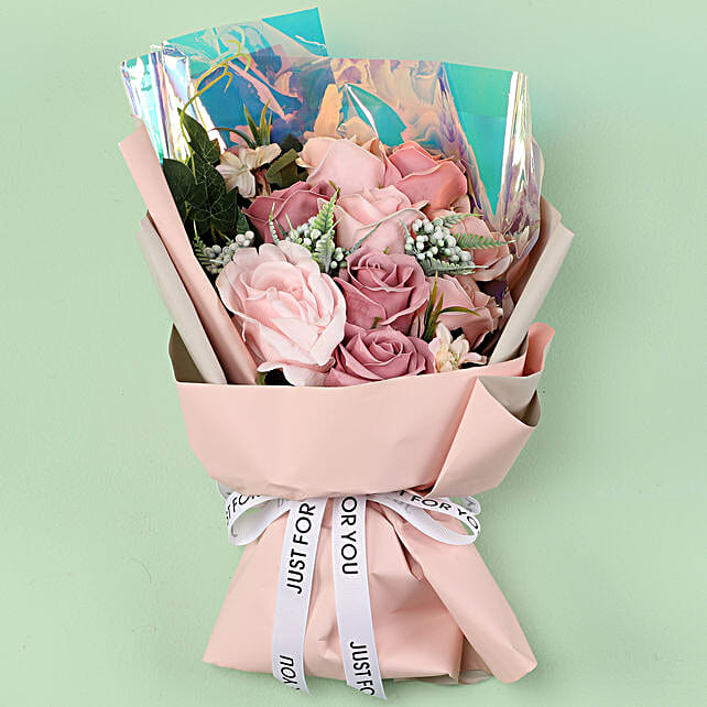 Buy/Send Pink Artificial Flower Bouquet Online Ferns N Petals