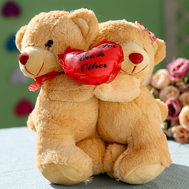 ferns and petals teddy bear