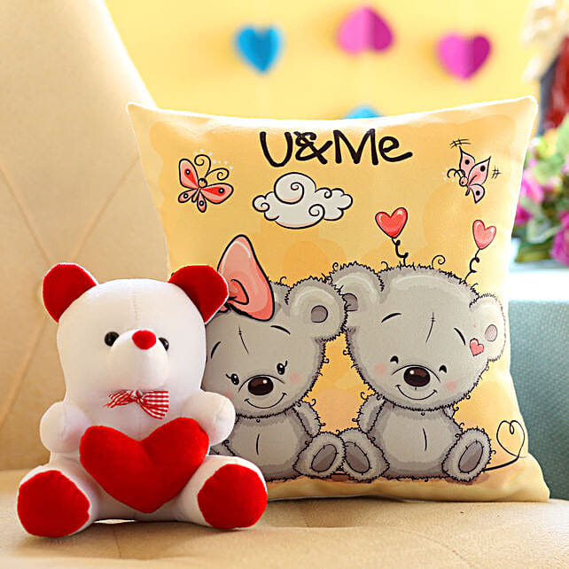 ferns and petals teddy bear