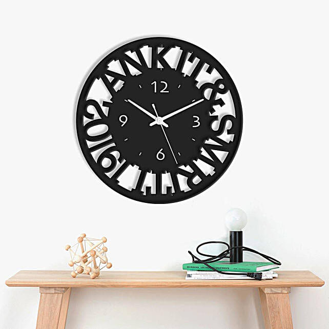 Buy/Send Personalised Name & Date Wall Clock Online FNP
