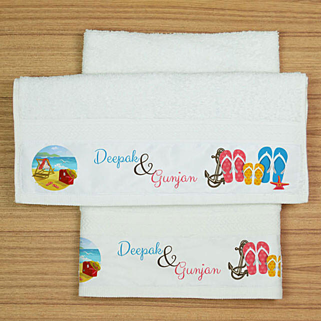 Buy/Send Cotton Personalised Hand Towels Online FNP