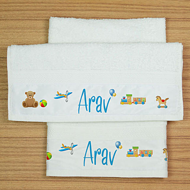 Buy/Send Set of Two Personalised Hand Towels Online FNP