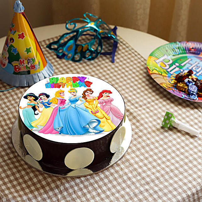 Buy Send Disney Princess Chocolate Cream Cake Half Kg Online Ferns N Petals