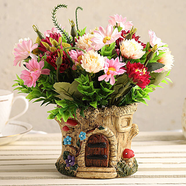 Buy/Send Pink Artificial Flowers Arrangement Online FNP