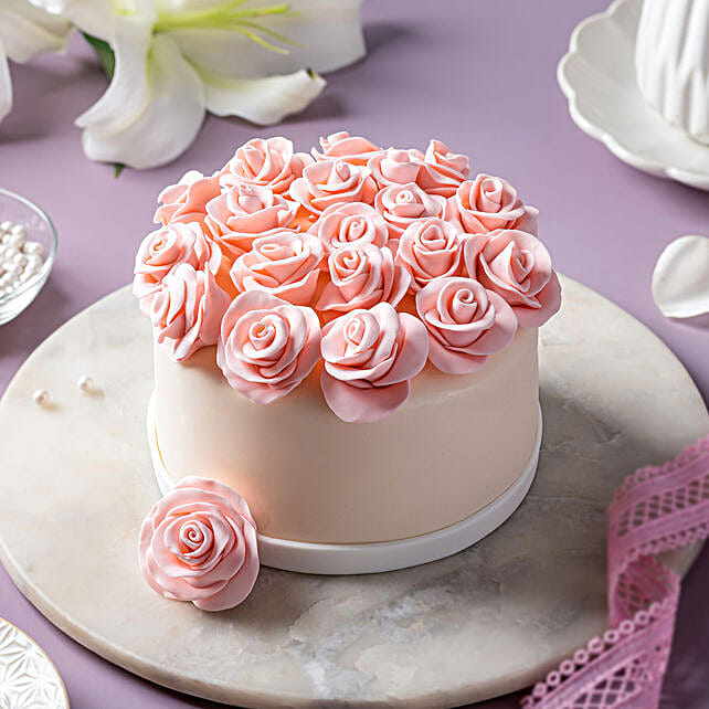 Blue Floral Cake