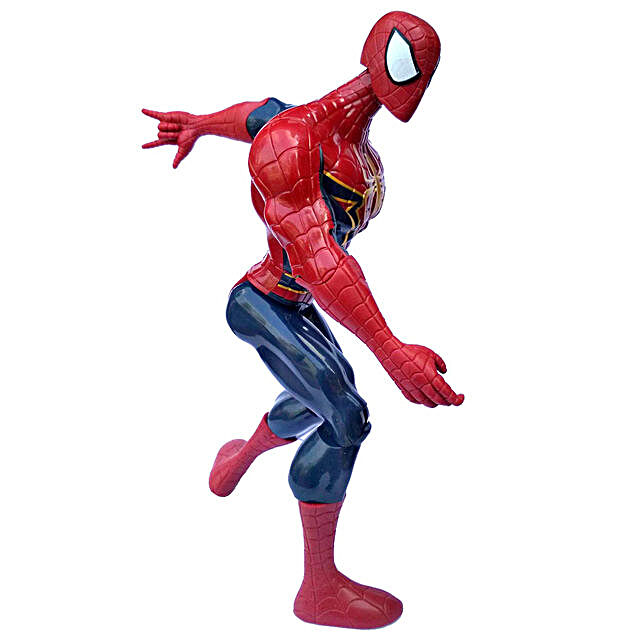 blue spiderman figure