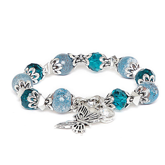 Buy/Send Handmade Blue Butterfly Bracelet Online- FNP