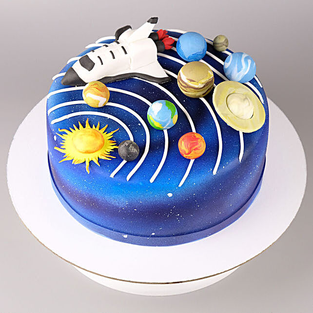 Solar System Truffle Fondant cake