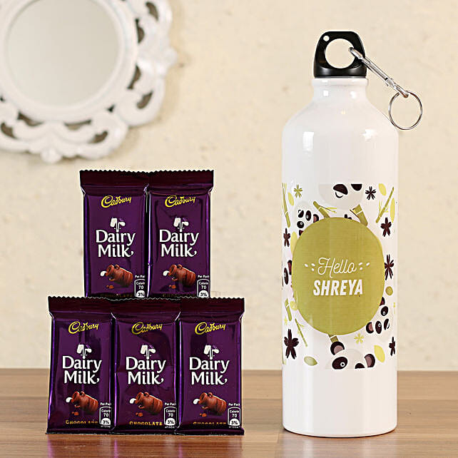 Buy/Send Personalised Bottle & Dairy Milk Online FNP