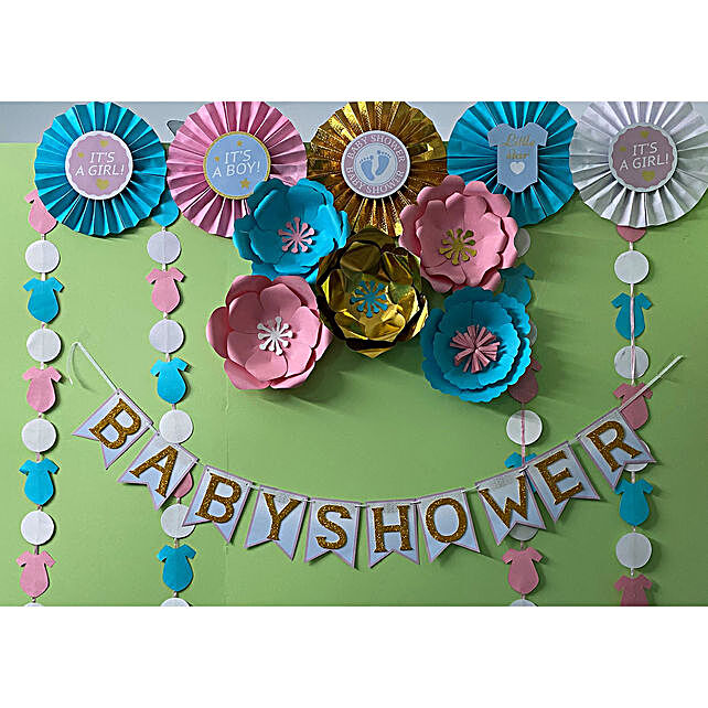 Buy Send Pink Amp Blue Theme Baby Shower Diy Box Online Ferns N Petals