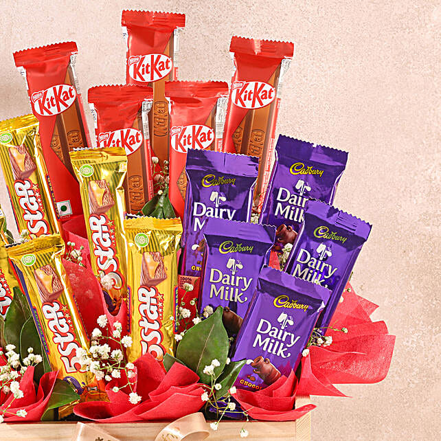 Buy/Send Assorted Chocolates Basket Arrangement Online Ferns N Petals