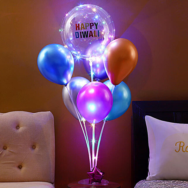 happy diwali balloons