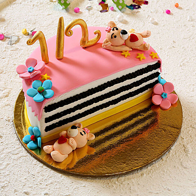 Buy Send Designer Half A Truffle Cake 1 Kg Online Ferns N Petals