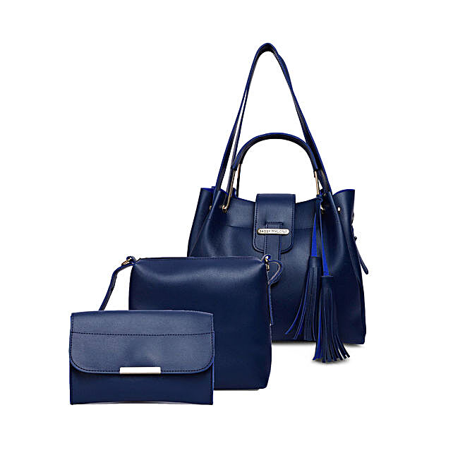 Buy/Send Bagsy Malone Set of 3 Bags- Blue Online- FNP