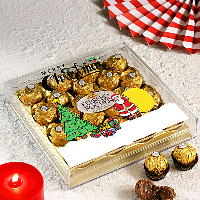 Buy/Send Merry Christmas 24 Pcs Ferrero Rocher Box Online- FNP