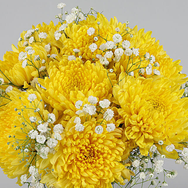 Buy/Send Blissful Yellow Chrysanthemums Vase Online Ferns N Petals