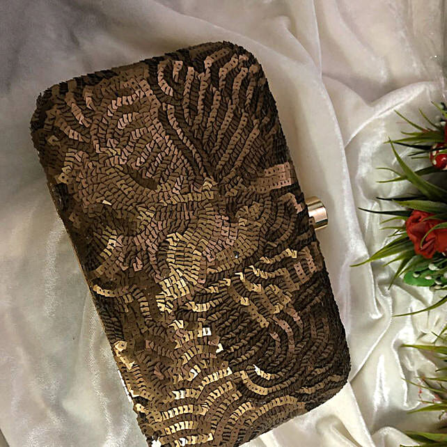 antique gold clutch