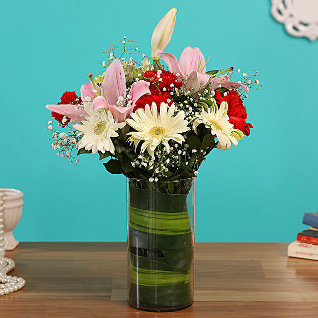 Buy/Send Elegant Flowers Vase Arrangement Online FNP