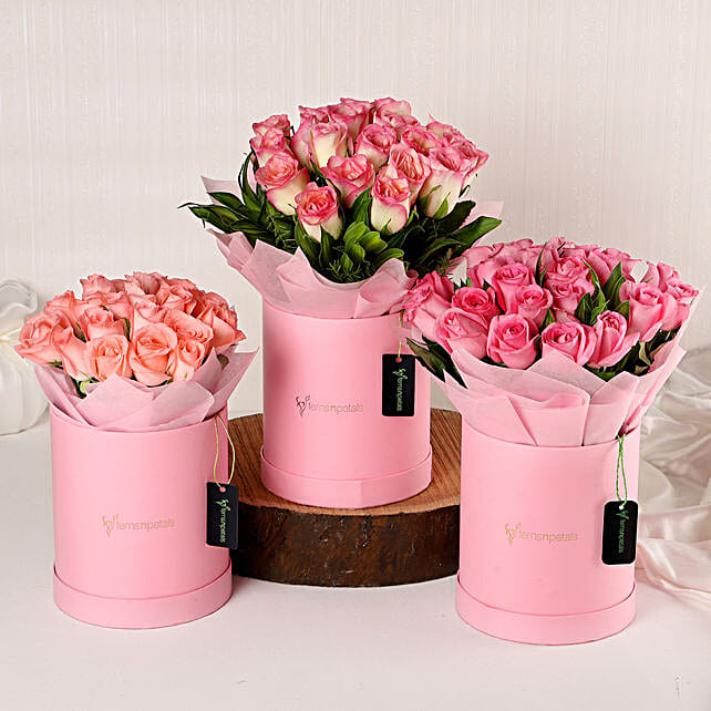 Buy/Send Forever Blushing Roses Arrangements Online FNP