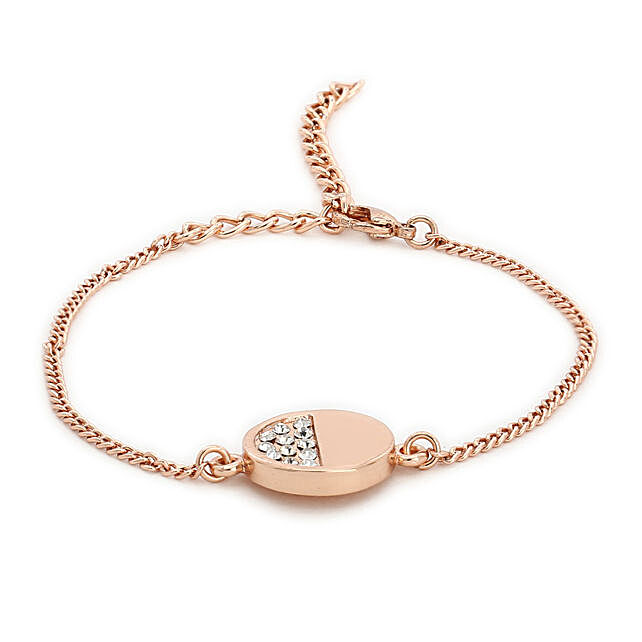 Buy/Send Estele Rose Gold Swarovski Bracelet Online- FNP