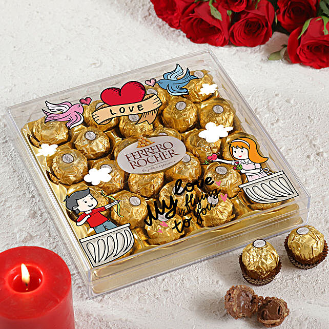 Buy Send Love Is Flying Ferrero Rocher Box Online- Fnp