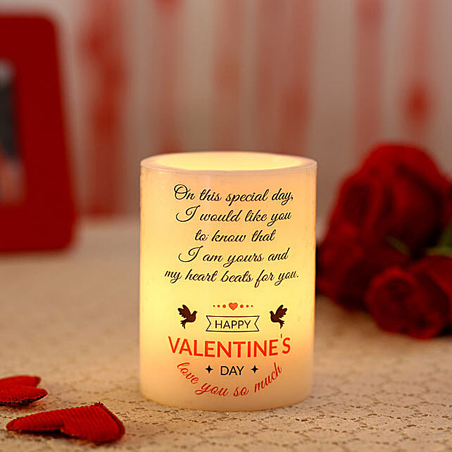 Buy/Send Glowing Valentines Day TLight Hollow Candle Online FNP