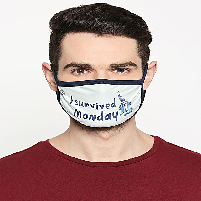 Buy/Send Quirky Printed Cotton Face Masks Pack Of 3 Online FNP