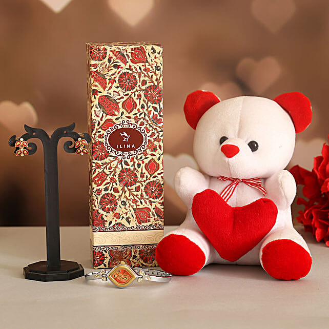 Buy/Send Teddy Love Valentine Gift Set Online- FNP