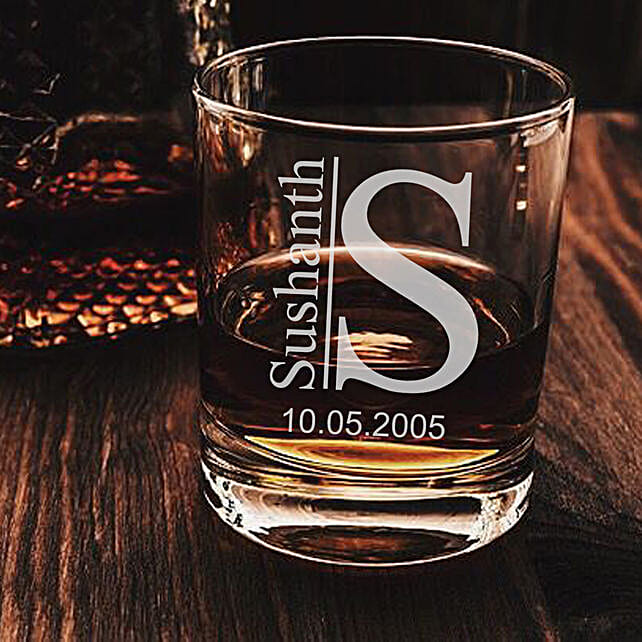 Buysend Personalised Trendy Whiskey Glass Set Of 2 Online Fnp 0799