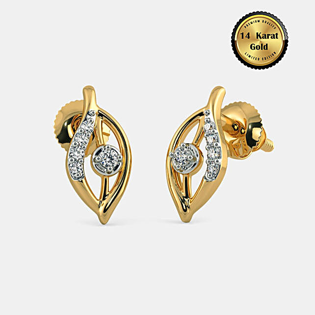 Latest Gold & Diamond Stud Earrings With Price⭐| Bluestone Light Weight  Daily Wear Stud Earrings| - YouTube