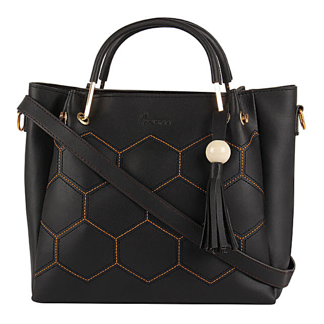 black round sling bag