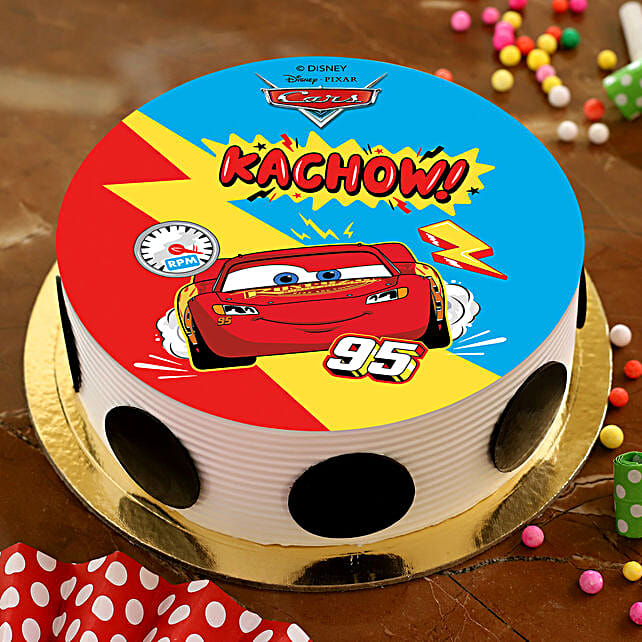 Buy Send Disney Cars Kachow Pineapple Cake Half Kg Online Ferns N Petals