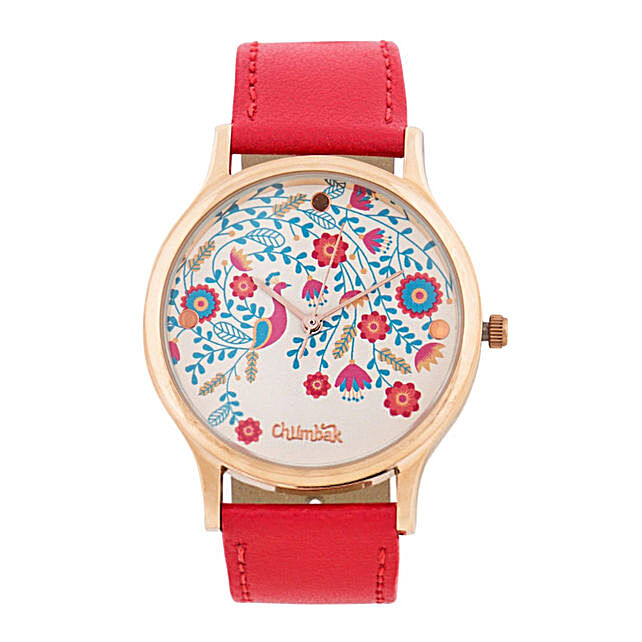 Buy/Send Floral Peacock Wrist Watch Online- FNP