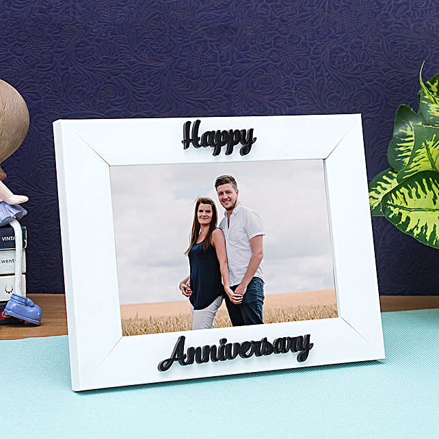 Buy/Send WISHTANK Personalised Happy Anniversary Photo Frame Online FNP