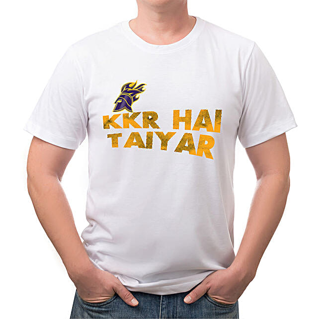 kkr white t shirt