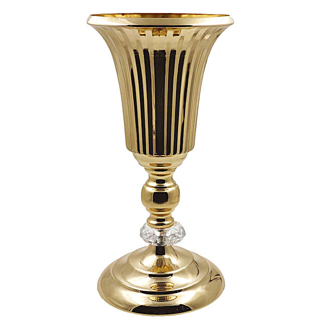 Buy/Send Gold Metal Flower Vase Online- FNP