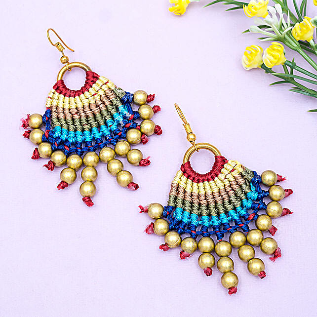 Buy/Send Stunning Gold Plated Tassel Earrings Online FNP