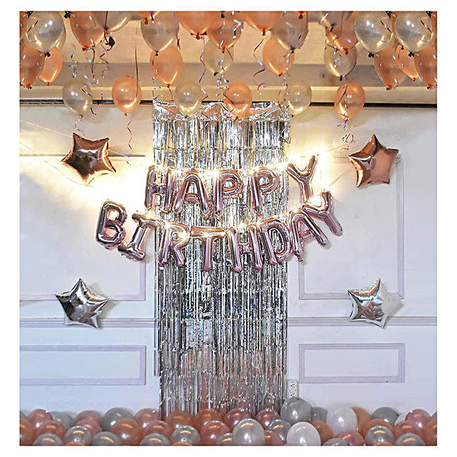 Birthday Decoration S At Home Party Decor For B Day Fnp - Purple And Gold Birthday Decoration Ideas