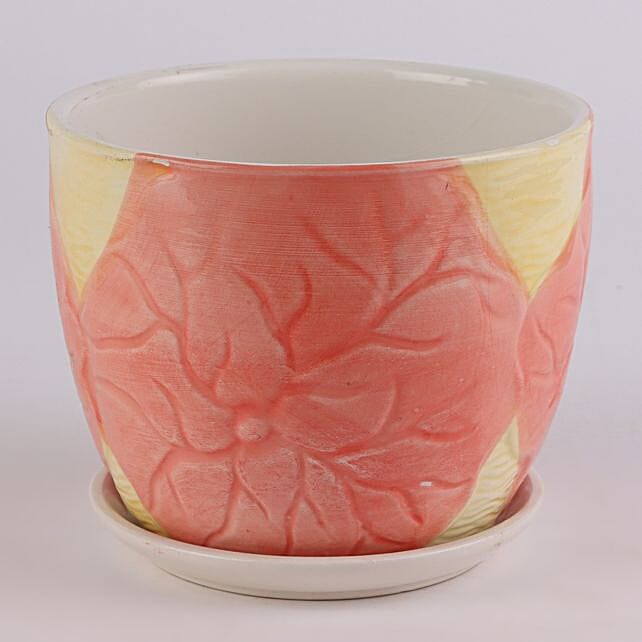 Buy/Send pink ceramic flower pot mp20 Online FNP
