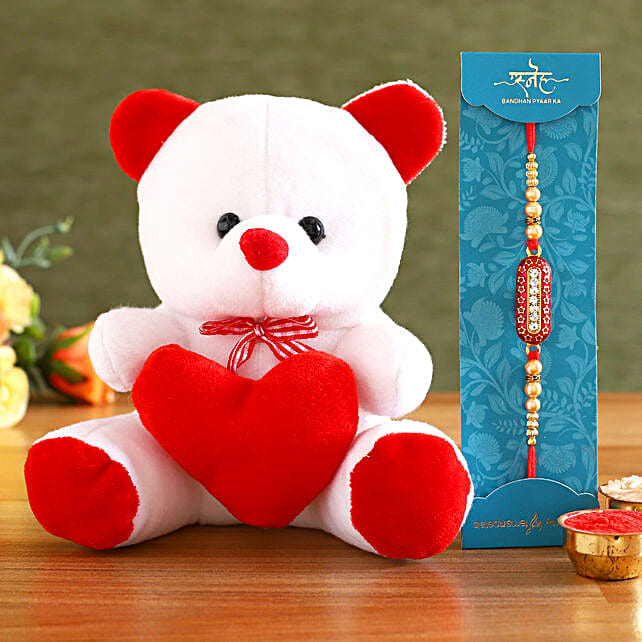 Buy/Send Beautiful Rakhi & Teddy Bear Online- FNP